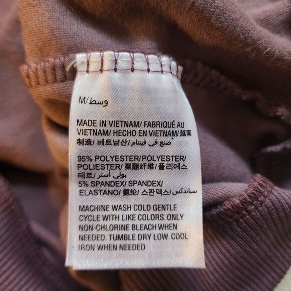 Material Girl Sweater Womens Medium Plum Velour Off The Shoulder Madonna - Picture 4 of 8